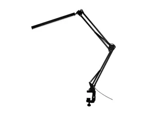 Lampe bureau q-connect rigel led 8w 320 lm aluminium avec  pince bras double triple      articulation coloris noir — Non…
