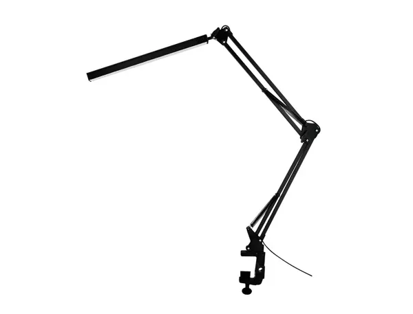 Lampe bureau q-connect rigel led 8w 320 lm aluminium avec  pince bras double triple      articulation coloris noir — Non…