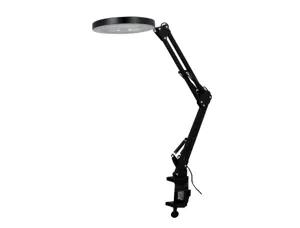 Lampe bureau q-connect hadar led 8w 380 lm aluminium avec  pince et loupe bras double    coloris noir — Non classé