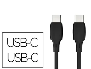 Cable q-connect usb-c vers usb-c pvc longueur  2m        coloris noir — Non classé