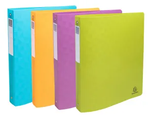 Classeur exacompta pop'nco 2 anneaux 30mm pp a4+ 32x26,8cm capacite 270 feuilles coloris assortis — Non classé