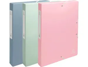 Boite classement exacompta autentik carte recyclee 600gr a4 25x33cm dos 25mm coloris   assortis — Non classé