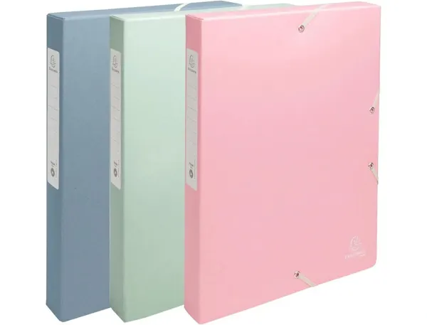 Boite classement exacompta autentik carte recyclee 600gr a4 25x33cm dos 25mm coloris   assortis — Non classé