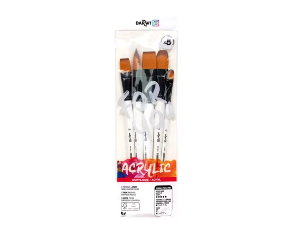 Pinceau darwi for you acrylic large poils souples synthetiques set 5 unites — Non classé