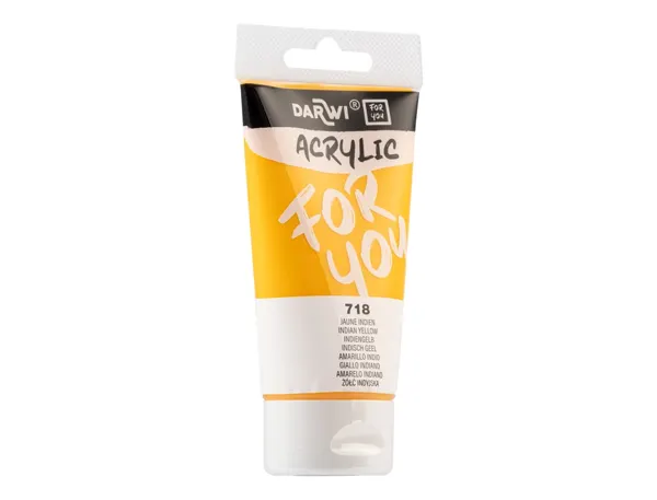 Peinture darwi for you acrylic tube 75ml coloris     jaune indien — Non classé