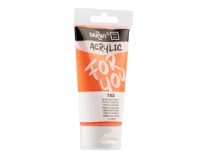 Peinture darwi for you acrylic tube 75ml coloris     vermillon pyrrolo — Non classé