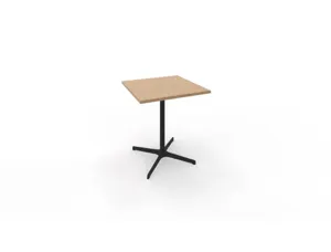 Table eol lucie plateau melamine epaisseur 2,5cm      70x70x73,5cm pied metal noir  coloris chene naturel — Non classé