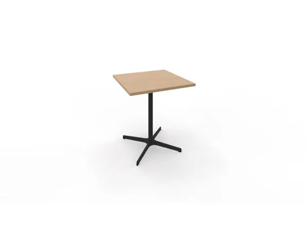Table eol lucie plateau melamine epaisseur 2,5cm      70x70x73,5cm pied metal noir  coloris chene naturel — Non classé