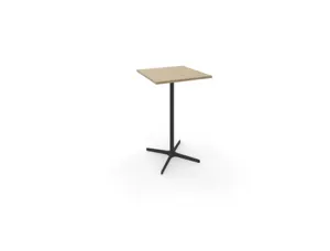 Table haute eol lucie plateau melamine epaisseur 2,5cm      70x70x104,5cm pied metal noir coloris chene naturel — Non classé