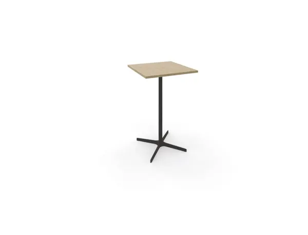Table haute eol lucie plateau melamine epaisseur 2,5cm      70x70x104,5cm pied metal noir coloris chene naturel — Non classé