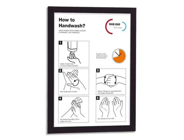 DURABLE Cadre d'affichage magnétique DURAFRAME, A4, noir — Aménagement d'espace