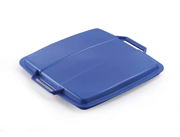 Couvercle durable poubelle durabin capacite 90l carre avec poignee coloris bleu — Non classé