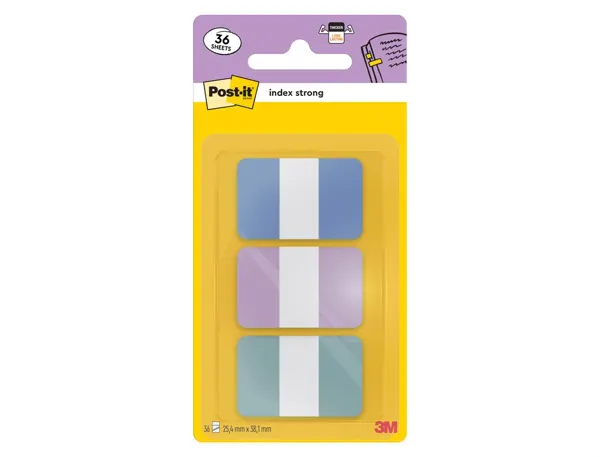 Marque-pages post-it index strong coloris pastel         assortis 1 set 3x12 unites — Non classé