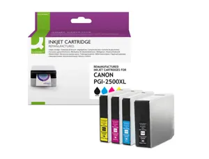 Cartouche d'encre compatible q-connect canon pgi-2500xl 1000 p noir / 1500 p couleur  pack 4 couleur — Non classé