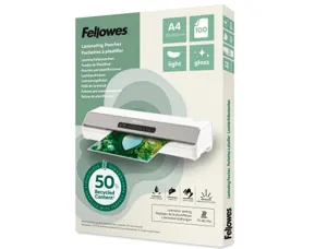 Pochette plastification fellowes brillante format a4  leger coloris transparent     boite 100 unites — Non classé