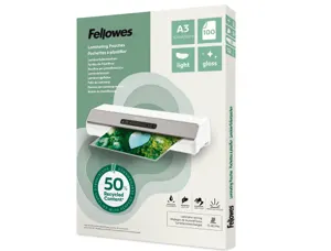 Pochette plastification fellowes brillante format a3  leger coloris transparent     boite 100 unites — Non classé