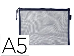 Pochette zip liderpapel a5 multiusage fermeture eclair   polyester transpirable        coloris bleu marine — Non classé
