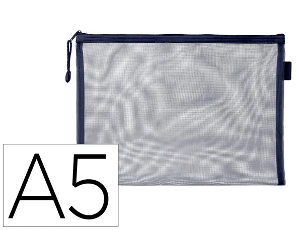 Pochette zip liderpapel a5 multiusage fermeture eclair   polyester transpirable        coloris bleu marine — Non classé