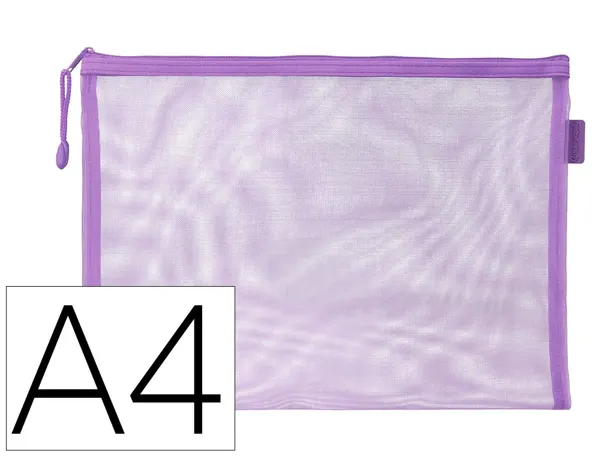 Pochette zip liderpapel a4 multiusage fermeture eclair   polyester transpirable        coloris violet — Non classé