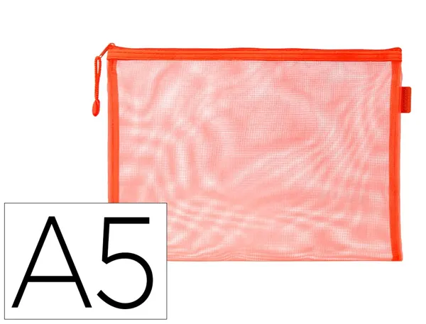 Pochette zip liderpapel a5 multiusage fermeture eclair   polyester transpirable        coloris orange — Non classé