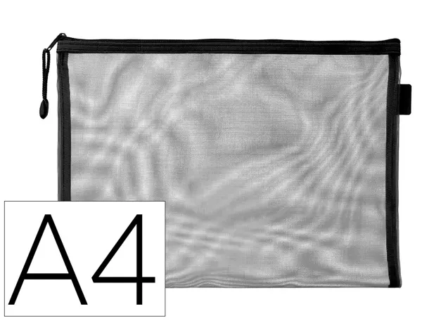 Pochette zip liderpapel a4 multiusage fermeture eclair   polyester transpirable        coloris noir — Non classé