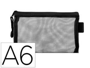 Pochette zip liderpapel a6 multiusage fermeture eclair   polyester transpirable        coloris noir — Non classé