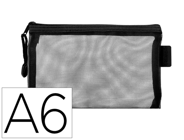 Pochette zip liderpapel a6 multiusage fermeture eclair polyester transpirable coloris noir — Non classé