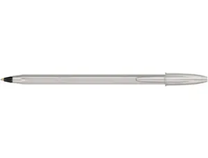 Stylo-bille bic cristal original glace pointe moyenne 1,0mm encre noire classique   capuchon coloris argent — Non classé