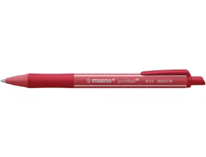 Stylo-bille stabilo pointball colorful 3200m d'ecriture     trait 0,5mm retractable grip  antiderapant coloris rouge — Non…