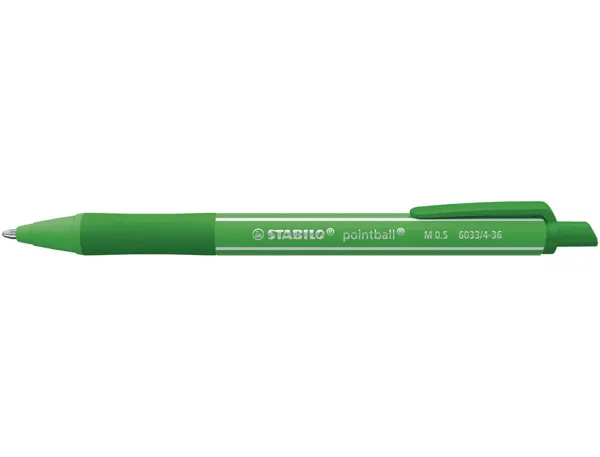 Stylo-bille stabilo pointball colorful 3200m d'ecriture     trait 0,5mm retractable grip  antiderapant coloris vert — Non…