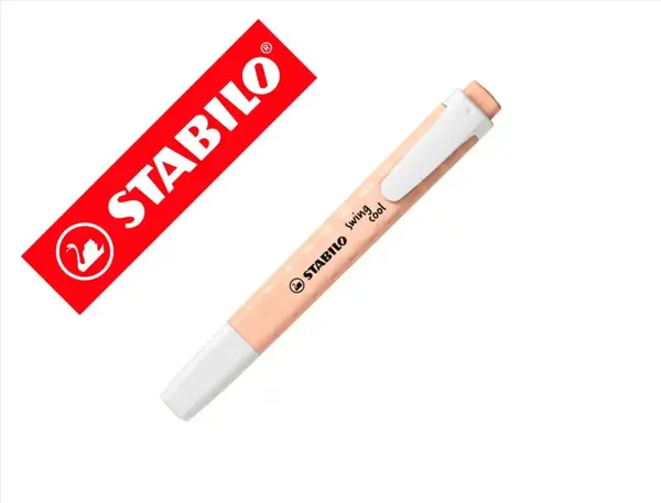 Surligneur stabilo swing cool naturecolors pointe biseautee trace 1/4mm coloris beige     rose — Non classé