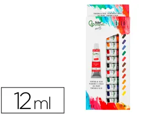 Peinture a l huile liderpapel boite de 12 tubes en          aluminium de 12 ml coloris    assortis — Non classé