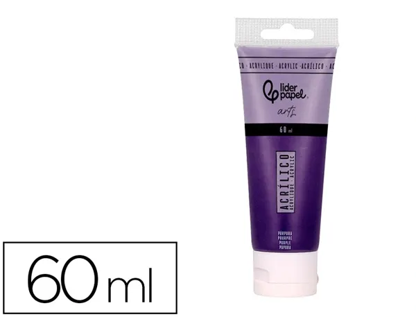 Peinture acrylique liderpapel tube en plastique de 60 ml    coloris pourpre — Non classé