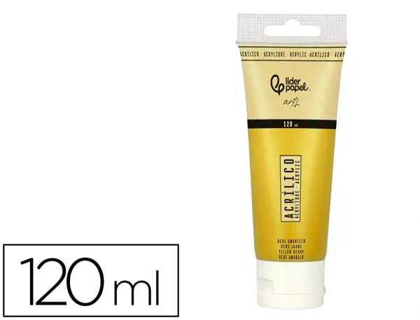 Peinture acrylique liderpapel tube en plastique de 120 ml   coloris ocre jaune — Non classé