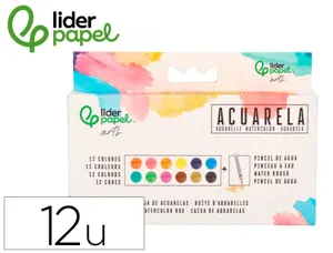 Peinture aquarelle 12 couleurs inclut pinceau avec  reservoir d eau en boite      plastique — Non classé