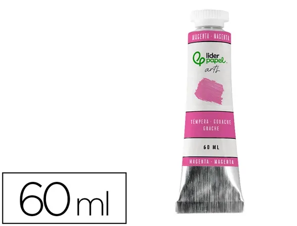 Peinture gouache tempera liderpapel tube en aluminium  de 60 ml coloris magenta — Non classé