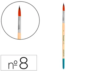 Pinceau pour peinture acrylique et aquarelle        liderpapel n 8 pointe ronde   en poils synthetiques — Non classé