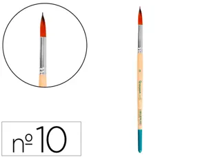 Pinceau pour peinture acrylique et aquarelle        liderpapel n 10 pointe ronde  en poils synthetiques — Non classé