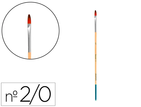 Pinceau pour peinture acrylique et aquarelle liderpapel n 00 pointe langue de chat en poils synthetiques — Non classé