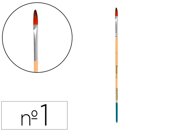 Pinceau pour peinture acrylique et aquarelle        liderpapel n 1 pointe langue  de chat en poils synthetiques — Non classé