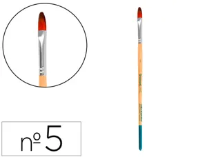 Pinceau pour peinture acrylique et aquarelle        liderpapel n 5 pointe langue  de chat en poils synthetiques — Non classé