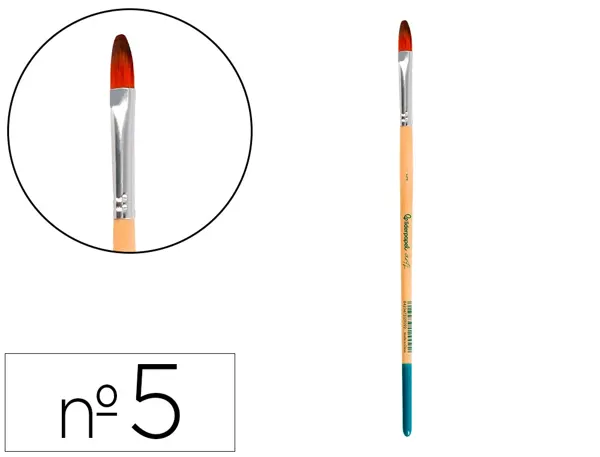 Pinceau pour peinture acrylique et aquarelle        liderpapel n 5 pointe langue  de chat en poils synthetiques — Non classé
