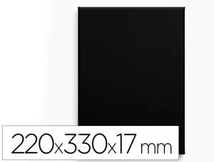 Toile noire sur chassis liderpapel 4p agrafee au dos  100% coton 22x33 cm 320g/m2   certifie fsc — Non classé