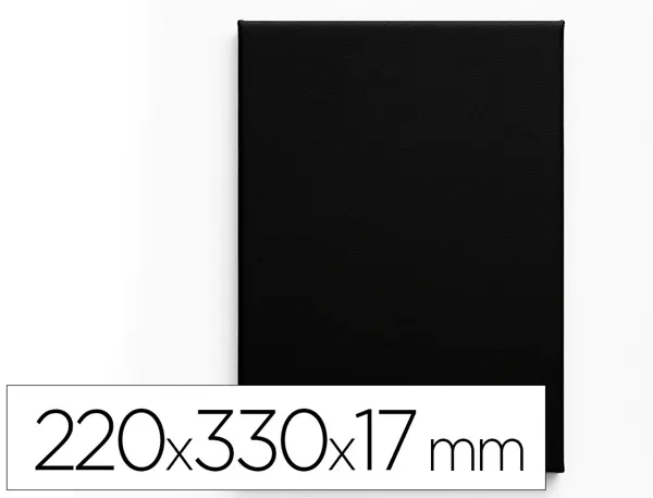 Toile noire sur chassis liderpapel 4p agrafee au dos  100% coton 22x33 cm 320g/m2   certifie fsc — Non classé