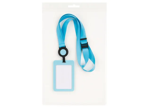 Porte-cartes avery avec enrouleur et tour de cou      recycle ajustable coloris     bleu — Non classé