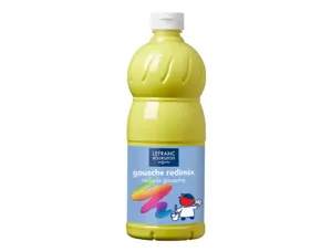 LEFRANC BOURGEOIS Gouache liquide 1.000 ml, jaune citron — Gouaches et peintures scolaire