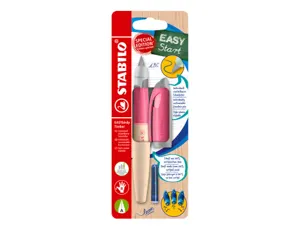Stylo-plume stabilo easybirdy timber droitier + 1 cle de    reglage coloris rose blister  carton — Non classé