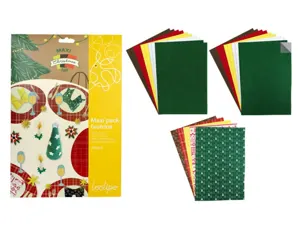 Feutrine adhesive sodertex maxi christmas felt 1mm       20x30cm coloris assortis pack 25 coupons — Non classé