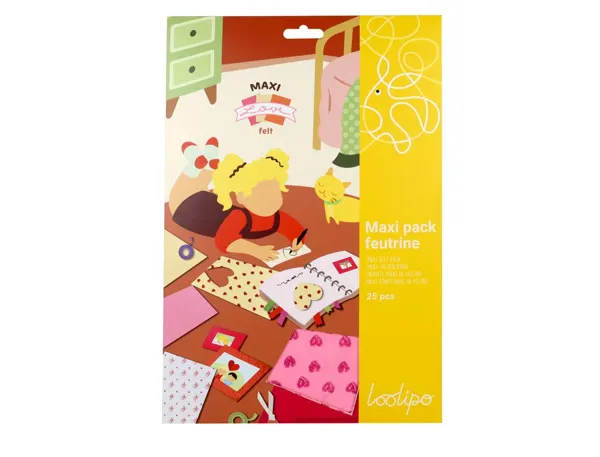 Feutrine adhesive sodertex maxi love felt 1mm 20x30cm    coloris assortis pack 25      coupons — Non classé