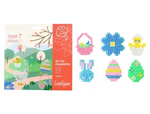 Aquaperle sodertex aqua'paques diam. 5mm coloris assortis pack 1500 unites + 1 plaque + 1 spray + 10 modeles — Non classé